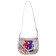 Children's bag on the valve, 6x12x16 cm, adjustable belt, white mix