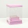 Box for flowers with a vase and PVC windows are folding, lilac, 16 x 23 x 16 cm