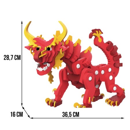 Design "Fire Dragon", soft, EVA material, 99 parts-1