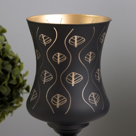 Aroma lace with backlight "Leaves" GU10 35W+RGB black 11x11x23 cm-3