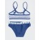 Bathing suit for girls, height 122-128 cm, blue, white color