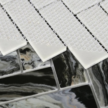 Glass mosaic Bonaparte Hadar Black, 268x286x4.5 mm-3