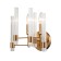 Bra Indigo, 11040/2W Brass. 2x60W, E14, 395x263x240 mm, transparent color