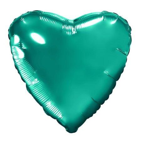 Foil ball 19 "Heart, turquoise