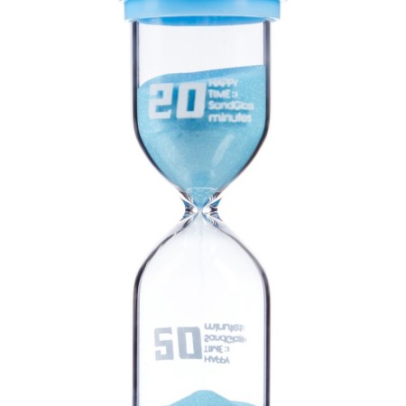 Happy Time sand clock, 20 minutes, 4.4 x 12.6 cm, blue-1
