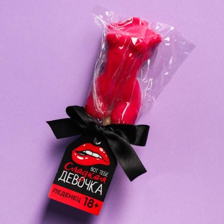 Леденец на палочке «Сладкая девочка», вкус: бабл-гам, 65 г. (18+)-3