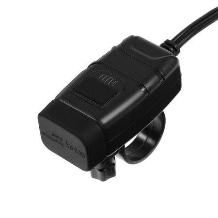 Charger for the steering wheel Moto with a toggle switch, USB + 3.0 Type-C, wire 40 cm-3