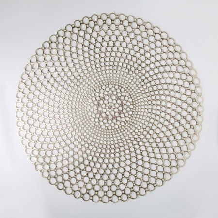 Serving napkin on the table "dew", 38 × 38 cm, gold color-3