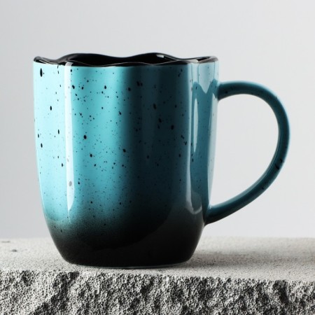 Ceramic Enrage Territory "Blue", 350 ml, blue color-3