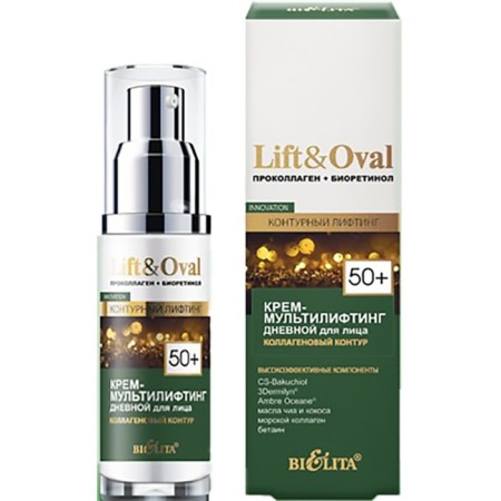 Bielita Lift & Oval 50+ Collagen Contour, 50 ml