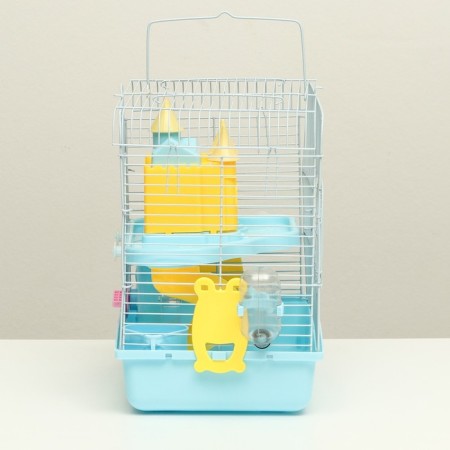A cage for rodents "Pigger", equipped with a lock, 27 x 21 x 31 cm, blue-1