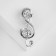 Brooch "Retro microphone" with a note, color silver