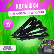 Колышек для капельной трубки, d = 16 мм, набор 40 шт.