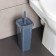 Toilet kit: brush with Spin & Clean Stone stand, dark stone