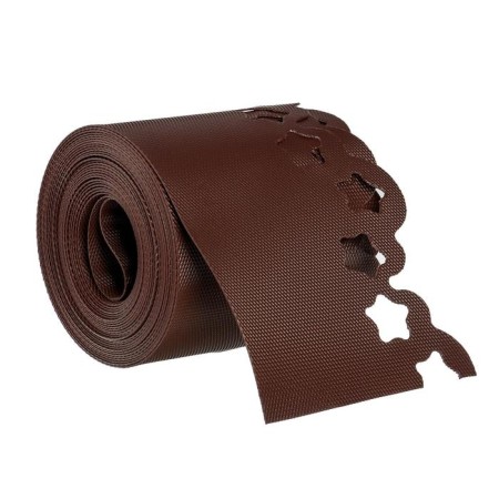 Border tape, 0.15 × 9 m, thickness 1.2 mm, plastic, curly, brown, Greengo-5
