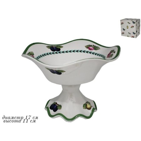 Confepture on the leg of Lenardi "Fruits", D = 17 cm