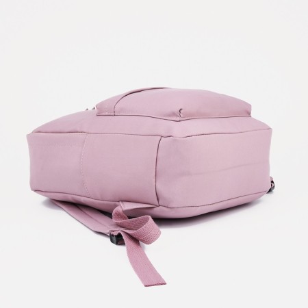 Youth backpack from textiles, 4 pockets, pink color-4