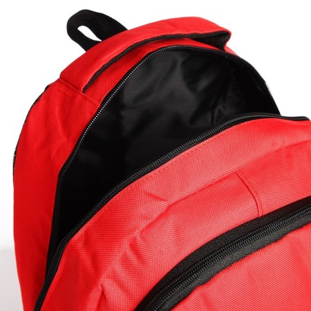 Youth backpack on lightning, 2 departments, 4 pockets, red color-4