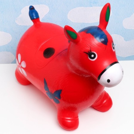 Toy - Children's "Horse" Rubber inflatable, 49x24cm, red-2