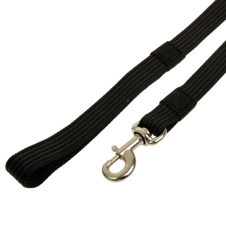 Kaponnoye Zononic leash with latex thread and reinforced carbine, 3 m x 2.5 cm, black-1