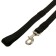 Kaponnoye Zononic leash with latex thread and reinforced carbine, 3 m x 2.5 cm, black