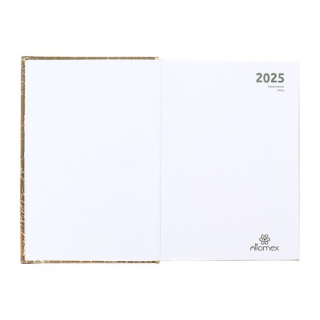 Dated diary 2025, A5 168 sheets, Attomex. Arkona, solid cover, boumvinyl with foam, liesse, block 70, gold-6