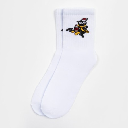 New Year's socks KAFTAN "Cat and Mandarins" p. 36-39 (23-25 ​​cm)-3