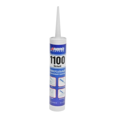 Silicone sealant 1100 Abro Masters white, 280 ml, SS-1100-WH