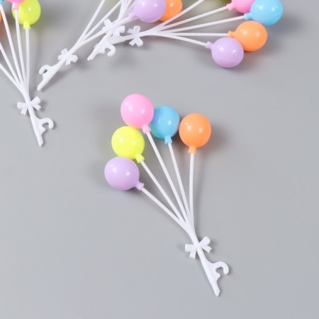 Decor for creativity plastic "Bound of balloons" 5 pcs 14cm-1