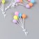 Decor for creativity plastic "Bound of balloons" 5 pcs 14cm