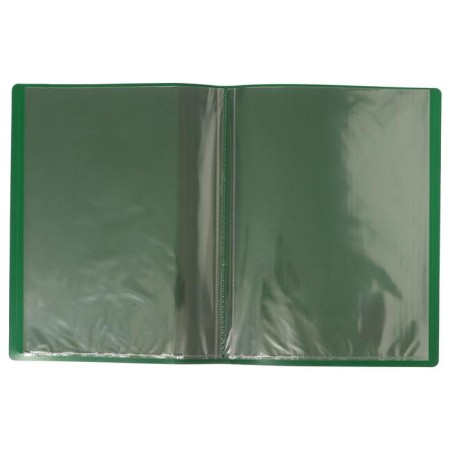 Folder with 10 A4 inserts, 500 μm, calligrata, pocket on the spine, green-1