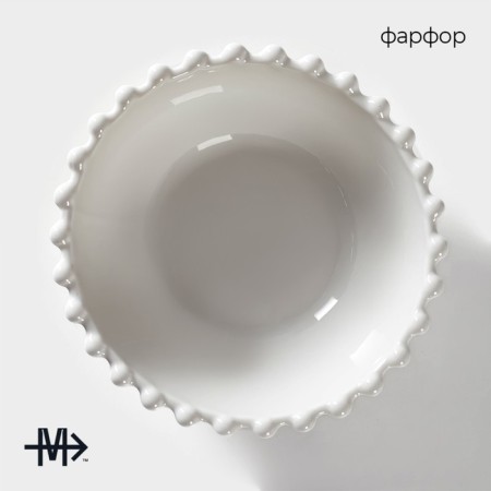 Porcelain Magistro Porcelain "Tandy", 450 ml, d = 15 cm, white color-1