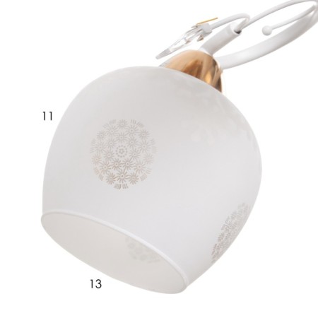 Chase "Olivia" 3x60W E27 gold, white 48x48x28cm-5