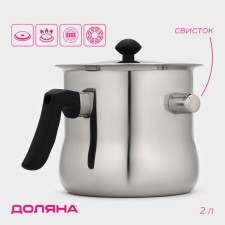 Milk cooker made of stainless steel of a share, 2 l, h = 15 cm, d = 16.5 cm