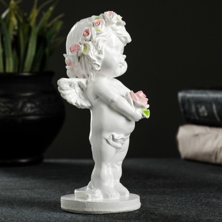 Figure "Angel with a rose" 15x7.5x7.5cm-3