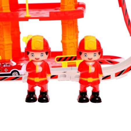 Parking "Fire Station", with metal machines and helicopter-3