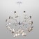 Lamella chandelier, 45x3W G4, chrome color