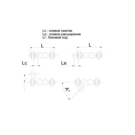 Tecofi di7140n vibro -compensator, Muft, PN16, 3/4 "-1