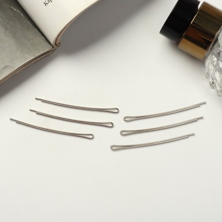 Hair clamp "People" 4.4 cm, chrome (set 20 pcs)-1
