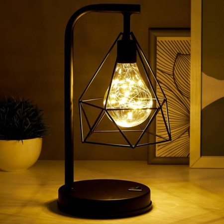 Nightlight 16129/1 LED from batteries 3haa black 13.5x16x30 cm-2