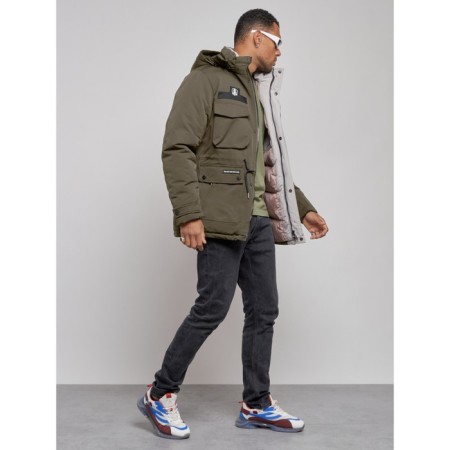 Male Winter jacket, size 56, khaki color-12