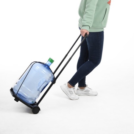 Folding cart for purchases and baggage, up to 30 kg, 250 × 330 × 445 (960) mm, plastic/aluminum-8