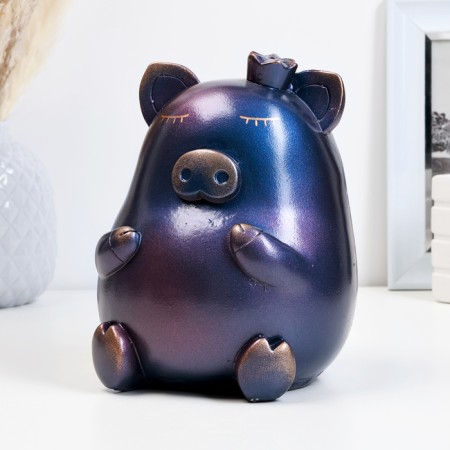 Pigger "Pig with Crown" Blue Cosmos, 17cm-1