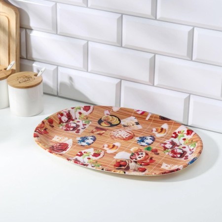 Plastic tray "Sweets", 38 × 28 × 2.5 cm, color mix-11