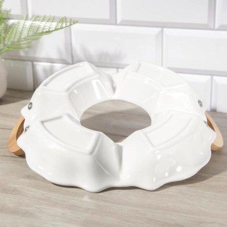 Menzhitsa ceramic 4 sections "Estet", 34 × 30 × 5 cm, saucer-4
