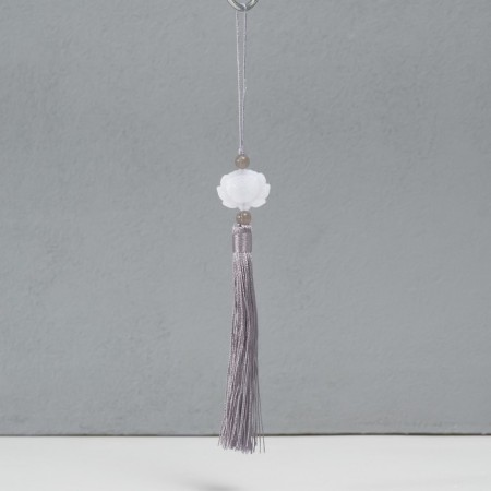 Textile suspension, plastic "Brush. Lotus" gray 1.2x2.7x14.5 cm