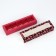 Box for 5 sweets with fuchsia cells, 21 x 3.3 x 5.8 cm
