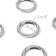 Carabin ring is flat, d = 32/42 mm, thickness - 5 mm, 5 pcs, silver color