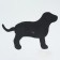 Dog mannequin, inflatable, 80 x 56 x 25 cm, black