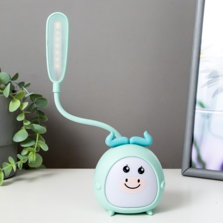 Hand lamp "Fairy -tale moose" LED 3W USB Blue 8.5x8x22 cm Risalux-6